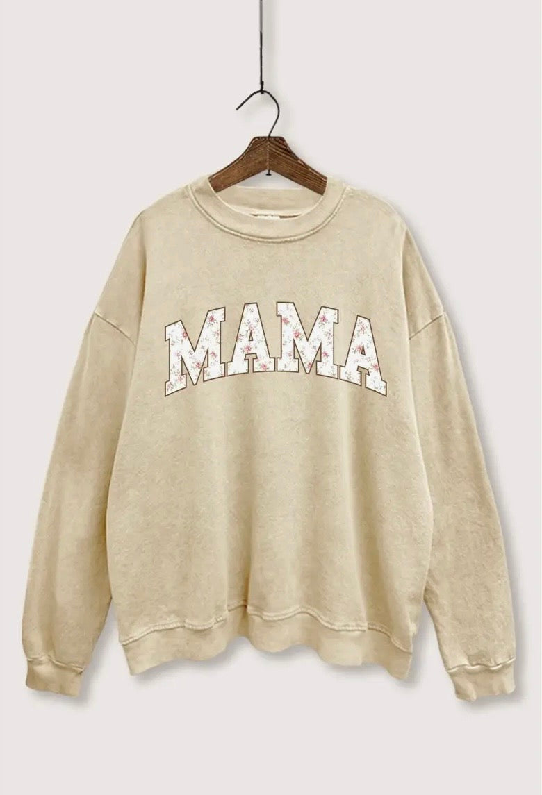 MAMA Floral Sweatshirt