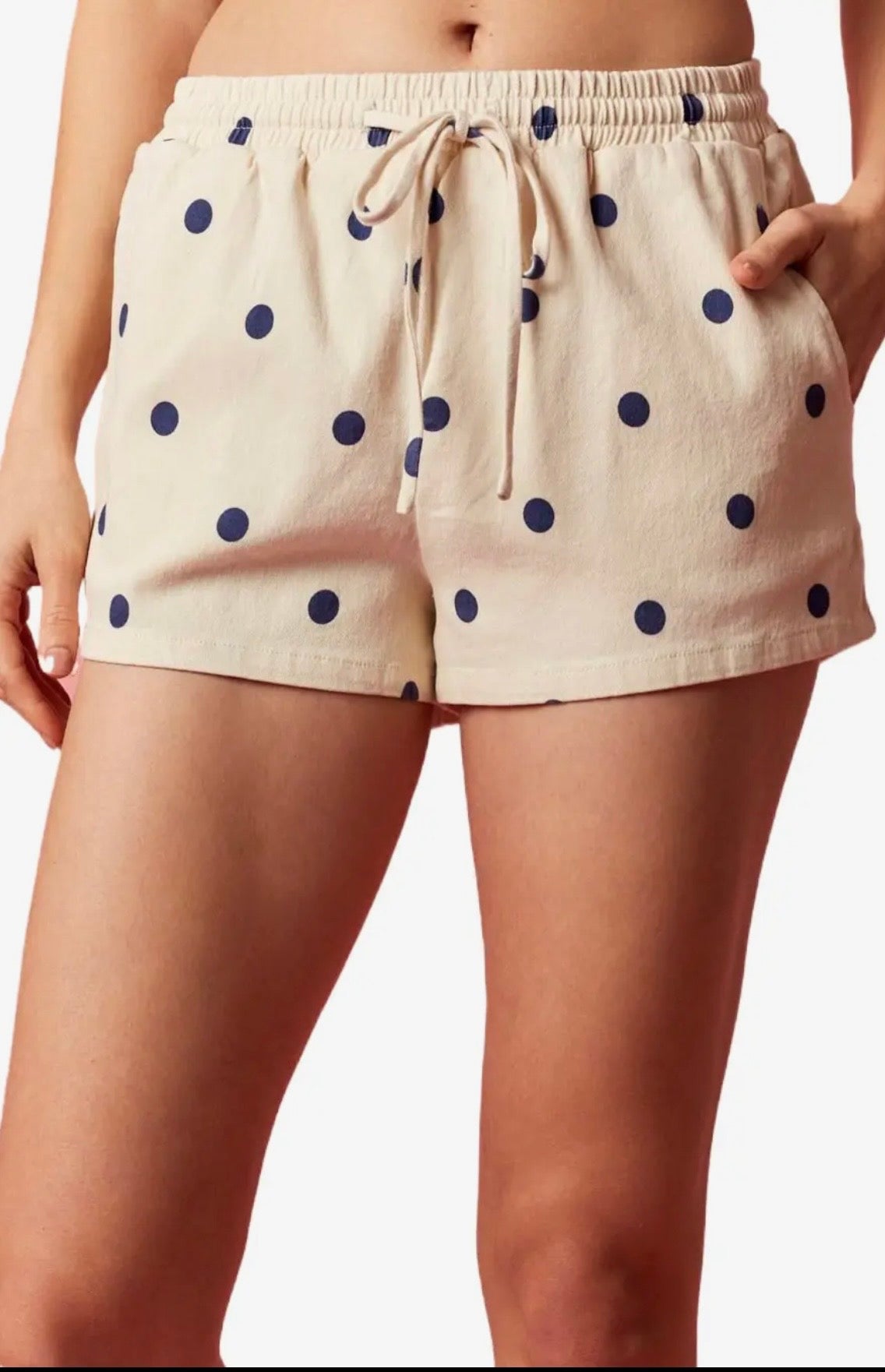 Navy Polka Dot Shorts