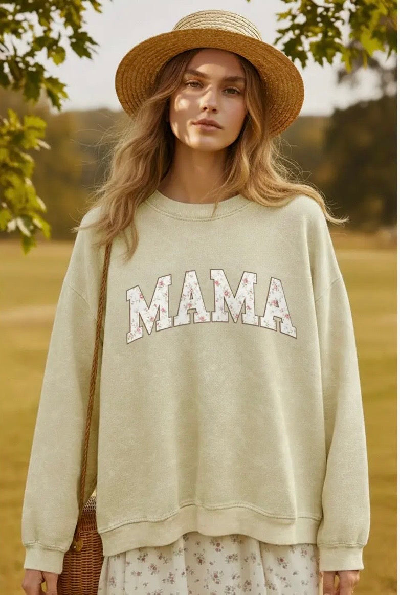 MAMA Floral Sweatshirt