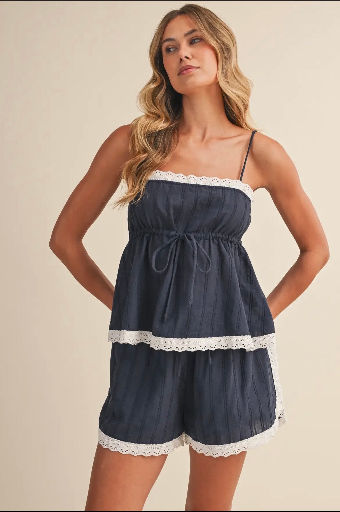 Navy Babydoll Set